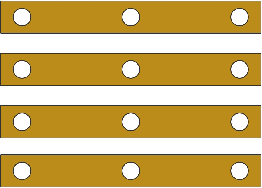 pieces of cardboard